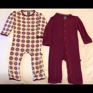 2 Kickee Pants long sleeve onesie 12-18 months